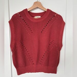 Marine Layer Ramona Sweater Vest in Henna - Women’s Medium